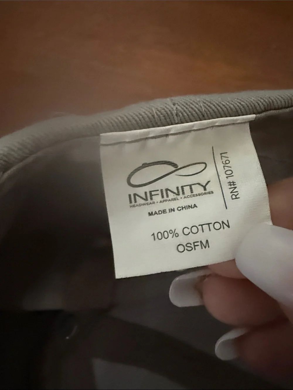 Infinity Baseball Cap in Tan! - Picture 5 of 7